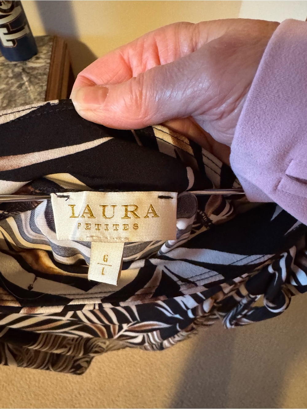 Black Tropical Leaf Print wrap skirt and top - Picture 4 of 9